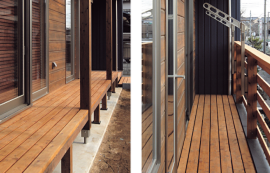 ウッドデッキ/バルコニー(ヒノキ材)